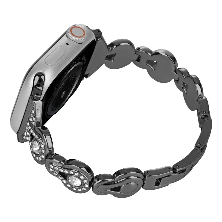 Gourd Diamond Metal Watch Band, For Apple Watch Series 4 44mm, For Apple Watch Series 4 40mm, For Apple Watch Series 3 38mm, For Apple Watch Series 3 42mm, For Apple Watch Series 2 42mm, For Apple Watch Series 2 38mm, For Apple Watch 42mm
