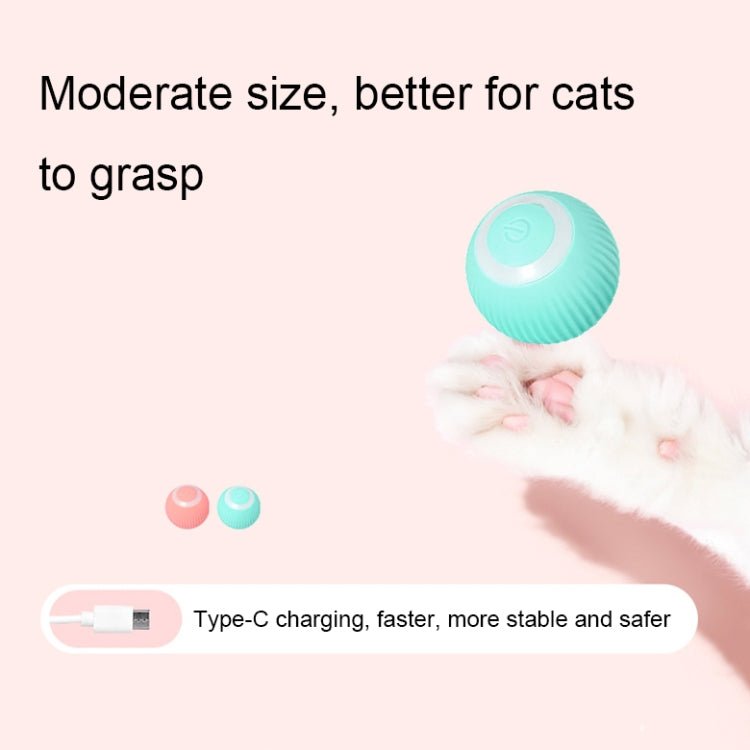 0001 Smart Gravity Teaser Cat Rolling Ball Teeth Resistant Cat Toys - Trustpick