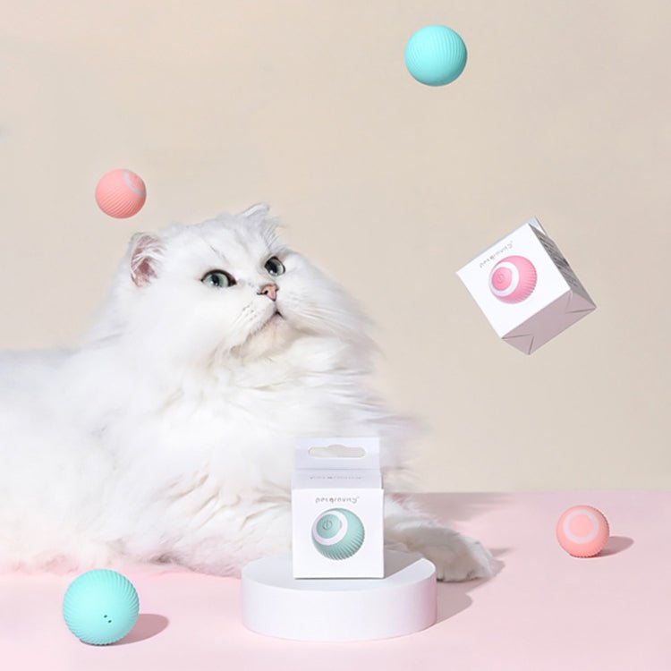 0001 Smart Gravity Teaser Cat Rolling Ball Teeth Resistant Cat Toys - Trustpick