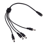 1 Female to 4 Male Plug 5.5 x 2.1mm DC Power Cable - Trustpick