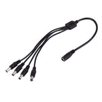 1 Female to 4 Male Plug 5.5 x 2.1mm DC Power Cable - Trustpick