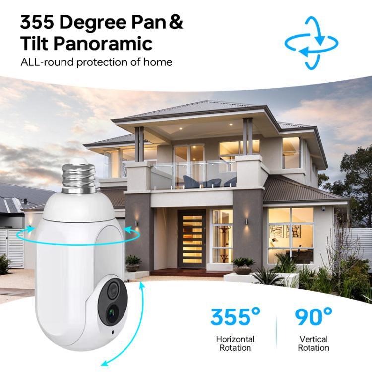 1080P Bulb Type WiFi Surveillance Camera Support Night Vision & Two - way Intercom & Motion Detection - Trustpick