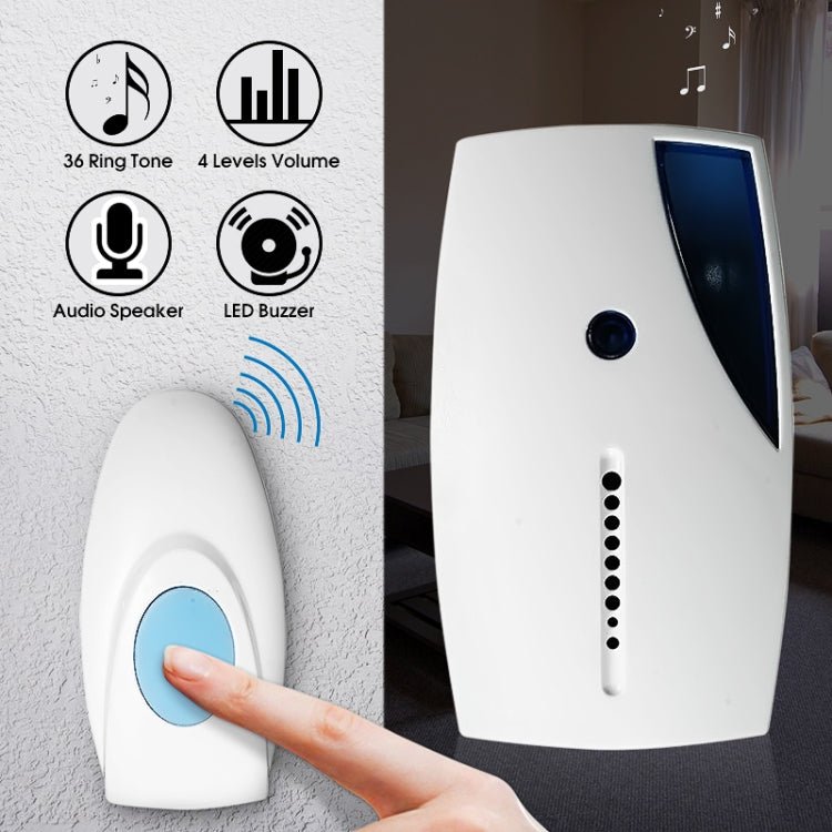 10PCS Waterproof LED Wireless Doorbell Remote Control Door Bell With 36 Tune Chimes Songs - Trustpick