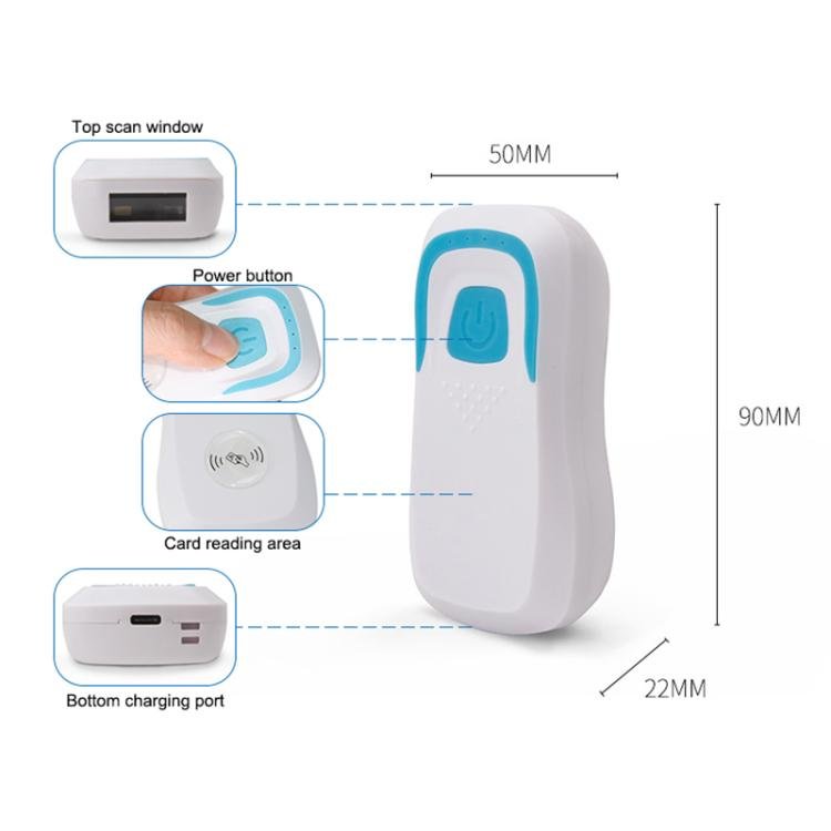 125KHz ID Card Reader Bluetooth RFID 1D/2D Code Scanning Access Control Key - Trustpick
