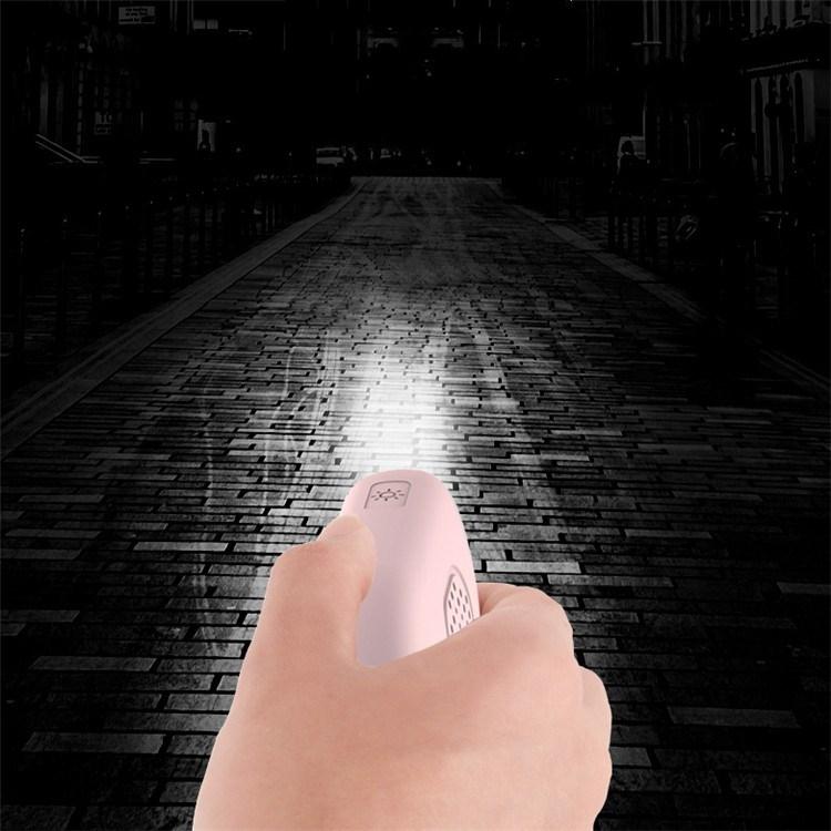 130dB IP44 Waterproof Rechargeable Anti - wolf Alarm Flashlight Intelligent Personal Alarm, English Packaging - Trustpick