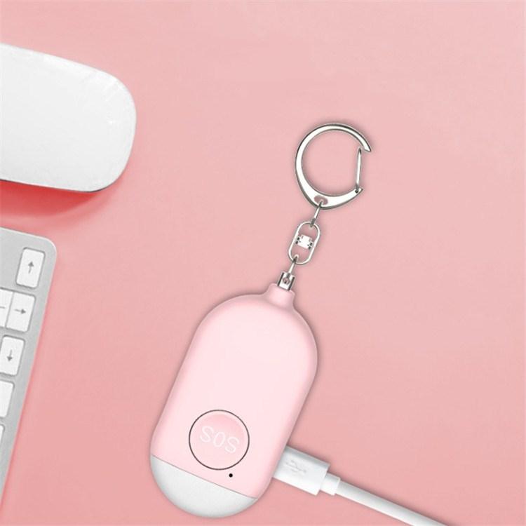 130dB IP44 Waterproof Rechargeable Anti - wolf Alarm Flashlight Intelligent Personal Alarm, English Packaging - Trustpick