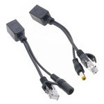 2 in 1 RJ45 POE Injector and Splitter Cable Set with 2.1x 5.5mm Female & Male DC Jack - Trustpick