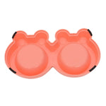 2 in 1 Stainless Steel Bowls, Anti - slippery Mat Cartoon Shape Detachable Pets Bowls, Random Color Delivery - Trustpick