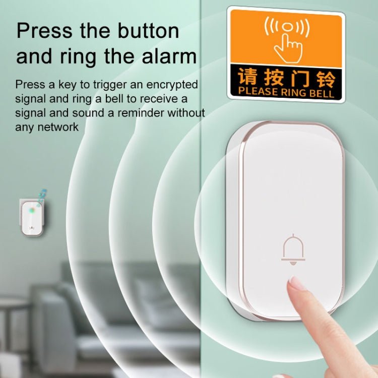 2 in 1 Waterproof Long Distance Remote Control Wireless Doorbell - Trustpick