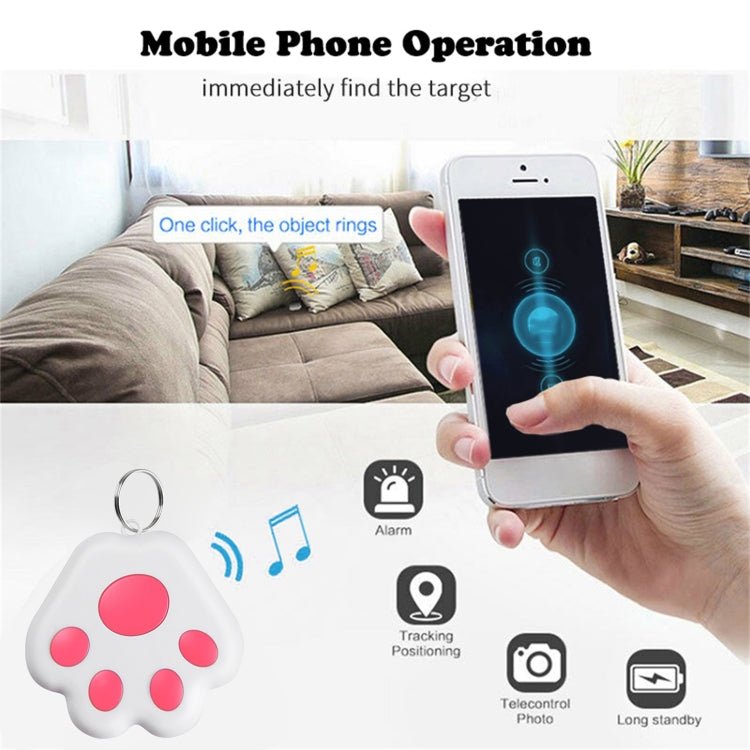2 PCS HYC - 09 Dog Paw Bluetooth Anti - Lost Device Pet Tracking Locator Keychain Smart Search Two - Way Alarm - Trustpick