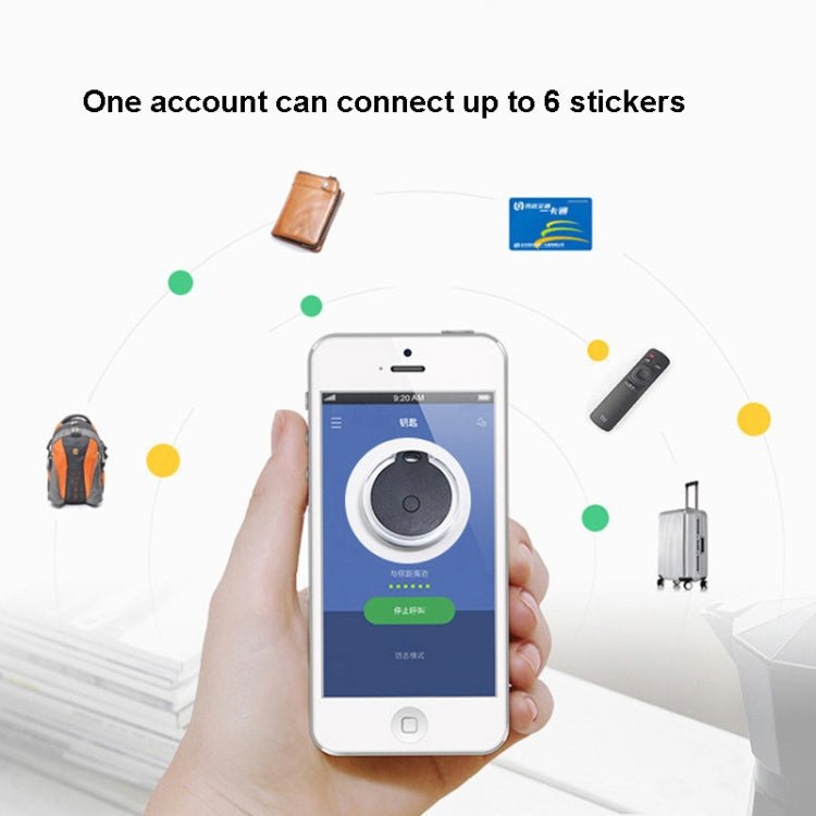 2 PCS Round Bluetooth Anti - Lost Device Mobile Phone Key Two - Way Object Finding Alarm - Trustpick