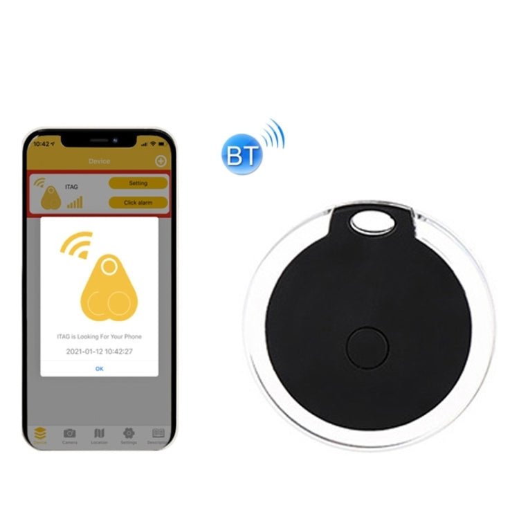 2 PCS Round Bluetooth Anti - Lost Device Mobile Phone Key Two - Way Object Finding Alarm - Trustpick