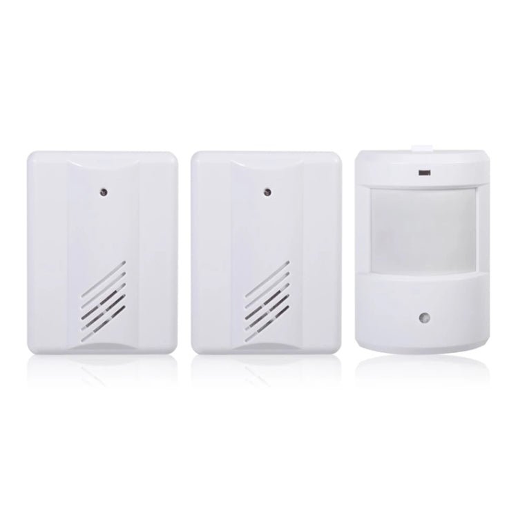 2 to 1 PIR Infrared Sensors Wireless Doorbell Alarm Detector for Home / Office - Trustpick