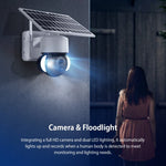 2.4G Wifi Solar Battery Powered? Floodlight PTZ? Camera with PIR Human Detection - Trustpick