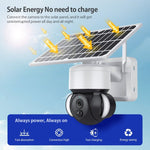 2.4G Wifi Solar Battery Powered? Floodlight PTZ? Camera with PIR Human Detection - Trustpick