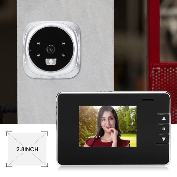 2.8Y 2.8 inch Screen 0.3MP Security Camera Peephole Viewer Digital Peephole Door Bell - Trustpick
