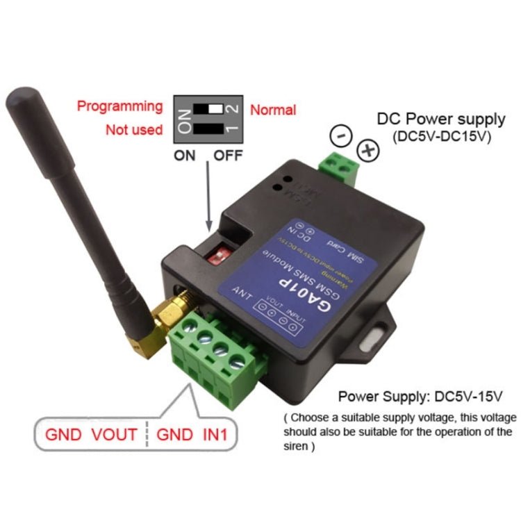 2G Version Mini Intelligent Power Off / Power Outage SMS Phone Alarm - Trustpick