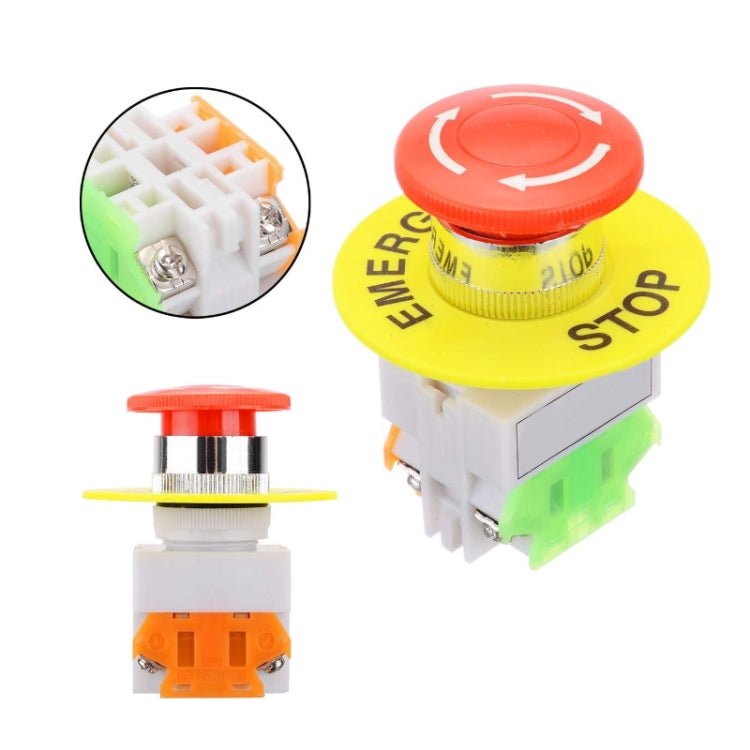 2pcs LAY37 - 11ZS Elevator Emergency Stop Mushroom Head Button - Trustpick