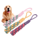 3 PCS Pet Hand - pulled Chewing Toy Dog Molar Cotton Rope, Color Random Delivery - Trustpick