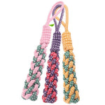 3 PCS Pet Hand - pulled Chewing Toy Dog Molar Cotton Rope, Color Random Delivery - Trustpick