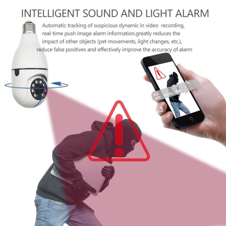 360 Degree 3MP HD Smart WiFi Bulb Camera - Trustpick