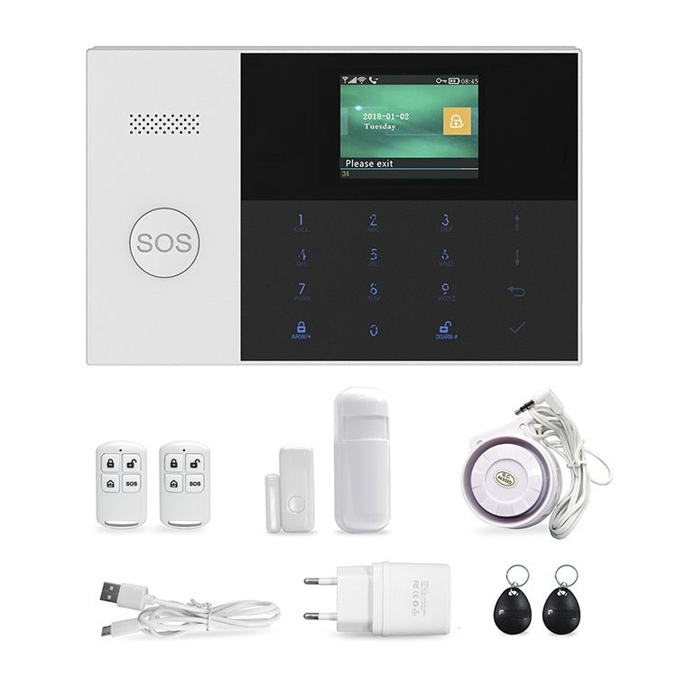 3G/GPRS + WiFi Intelligent Alarm System with Touch Keypad & LCD Screen & RFID function - Trustpick