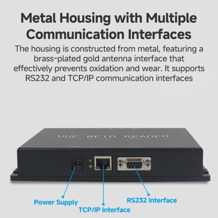 4 - Channel UHF RFID Reader Writer, MODBUS Passive Temperature Sensor Reader for Electric Power Monitoring - Trustpick