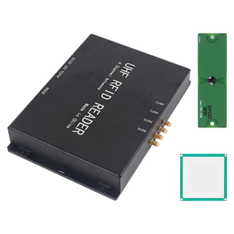 4 - Channel UHF RFID Reader Writer with Antenna, MODBUS Passive Temperature Sensor Reader for Electric Power Monitoring - Trustpick