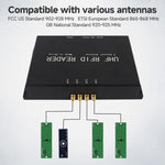 4 - Channel UHF RFID Reader Writer with Antenna, MODBUS Passive Temperature Sensor Reader for Electric Power Monitoring - Trustpick