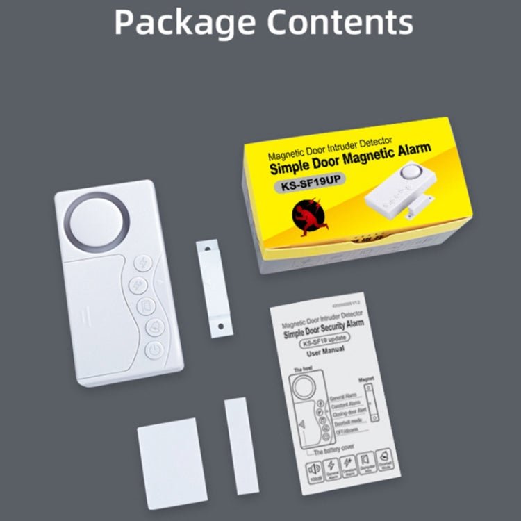 4 in 1 Door Magnet Refrigerator Delayed Door Closing Bell Anti - theft Alarm (3V) - Trustpick