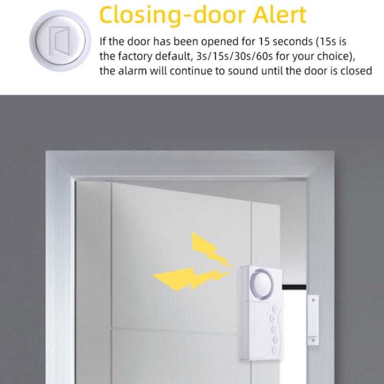 4 in 1 Door Magnet Refrigerator Delayed Door Closing Bell Anti - theft Alarm (3V) - Trustpick