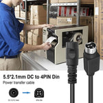 4 Pin DIN Male To DC 5.5x2.1mm Female Power Connection Cable, Length: 0.15m - Trustpick