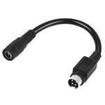 4 Pin DIN Male To DC 5.5x2.1mm Female Power Connection Cable, Length: 0.15m - Trustpick