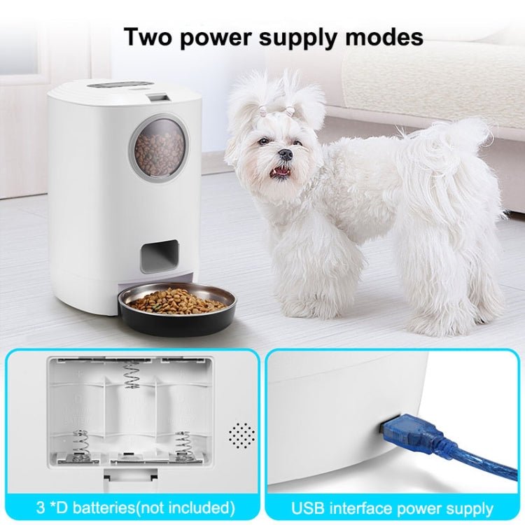 4.5L Smart Pet Cat Dog Bowl Food Automatic Dispenser Feeder With Timer Auto Electronic Feeder With Metal Food Tray - Trustpick