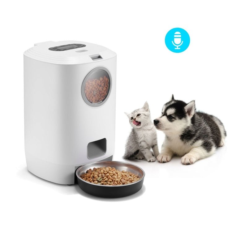 4.5L Smart Pet Cat Dog Bowl Food Automatic Dispenser Feeder With Timer Auto Electronic Feeder With Metal Food Tray - Trustpick