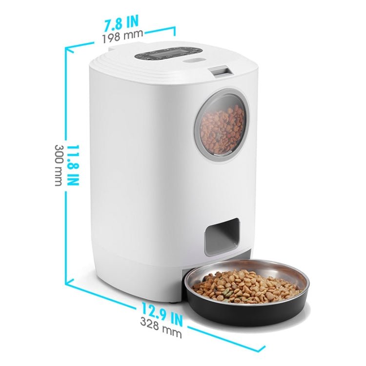4.5L Smart Pet Cat Dog Bowl Food Automatic Dispenser Feeder With Timer Auto Electronic Feeder With Metal Food Tray - Trustpick