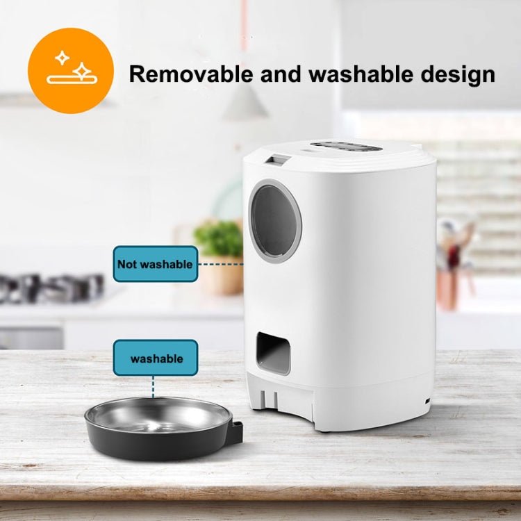 4.5L Smart Pet Cat Dog Bowl Food Automatic Dispenser Feeder With Timer Auto Electronic Feeder With Metal Food Tray - Trustpick