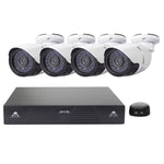 4CH H.264 720P HD Bullet IP Camera NVR Kit, 30m IR Night Vision, Support Video / Audio Input - Trustpick