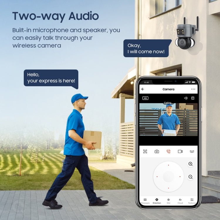 4MP 4G Smart Security Floodlight Camera Support Two - way Audio / Night Vision - Trustpick