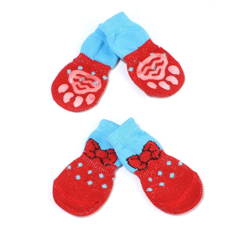 4pcs /Set Pet Dog Puppy Cat Shoes Slippers Non - Slip Socks Pet Cute Indoor for Small Dogs Cats Snow Boots Socks - Trustpick