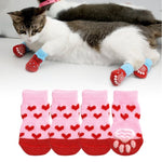 4pcs /Set Pet Dog Puppy Cat Shoes Slippers Non - Slip Socks Pet Cute Indoor for Small Dogs Cats Snow Boots Socks - Trustpick