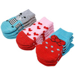 4pcs /Set Pet Dog Puppy Cat Shoes Slippers Non - Slip Socks Pet Cute Indoor for Small Dogs Cats Snow Boots Socks - Trustpick