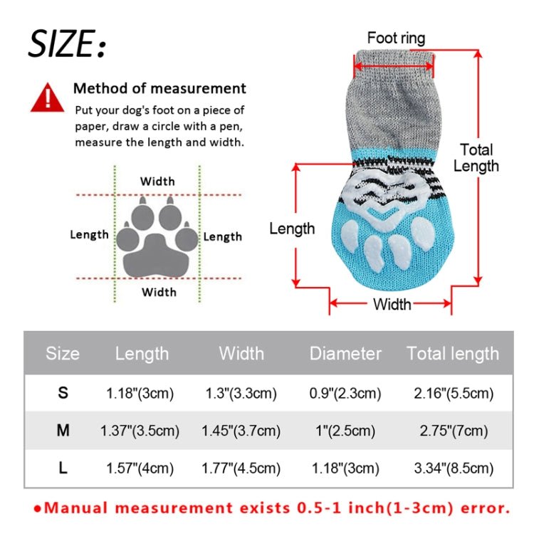 4pcs /Set Pet Dog Puppy Cat Shoes Slippers Non - Slip Socks Pet Cute Indoor for Small Dogs Cats Snow Boots Socks - Trustpick