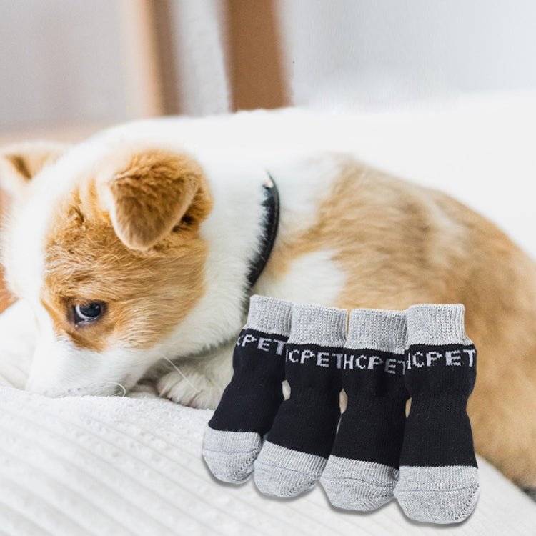 4pcs/pack HCPET M1911 Dog Indoor Car Cotton Socks Pet Anti - Scratch Socks - Trustpick