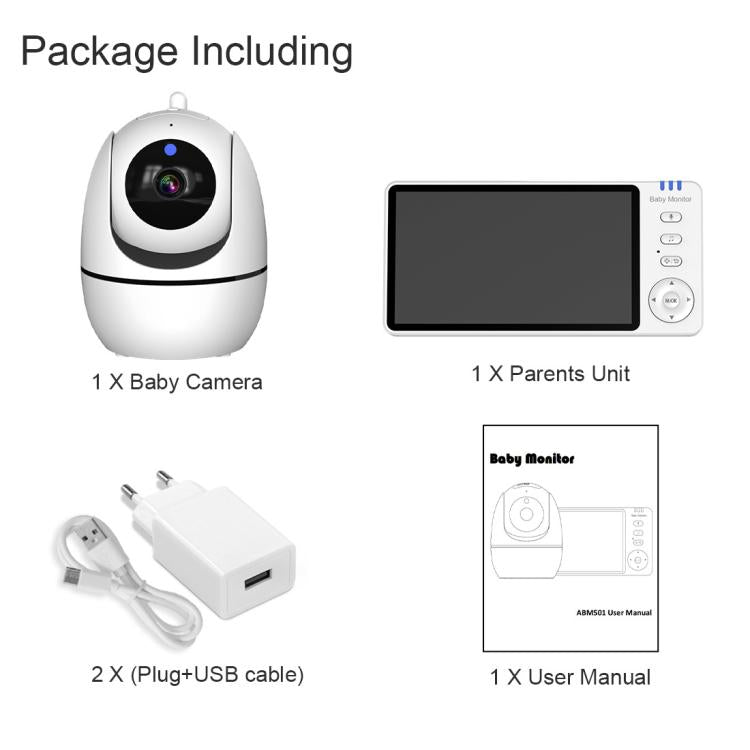 5 inch 1080P HD Baby Watcher Baby Monitor Camera - Trustpick