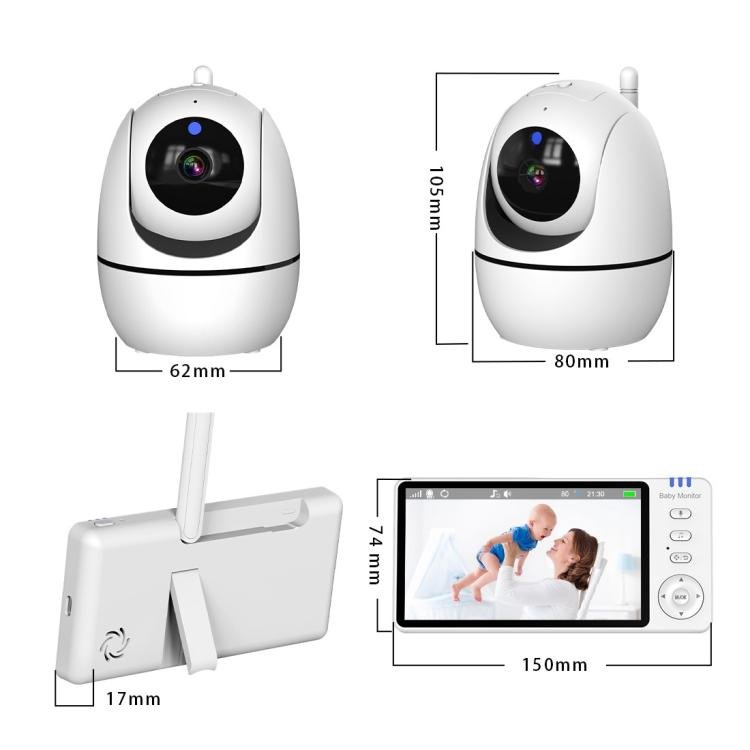 5 inch 1080P HD Baby Watcher Baby Monitor Camera - Trustpick