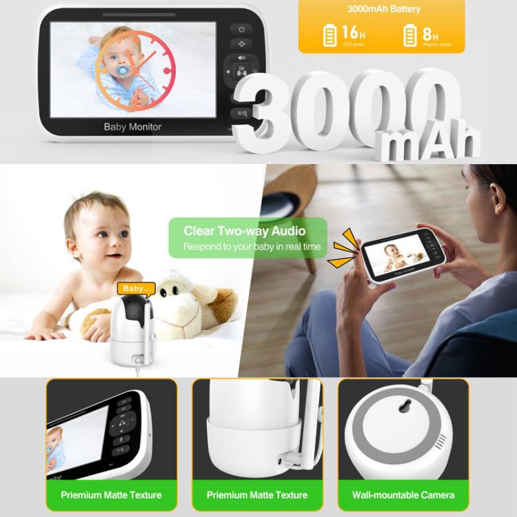 5 inch LCD Screen Auto Night Vision Baby Monitor - Trustpick
