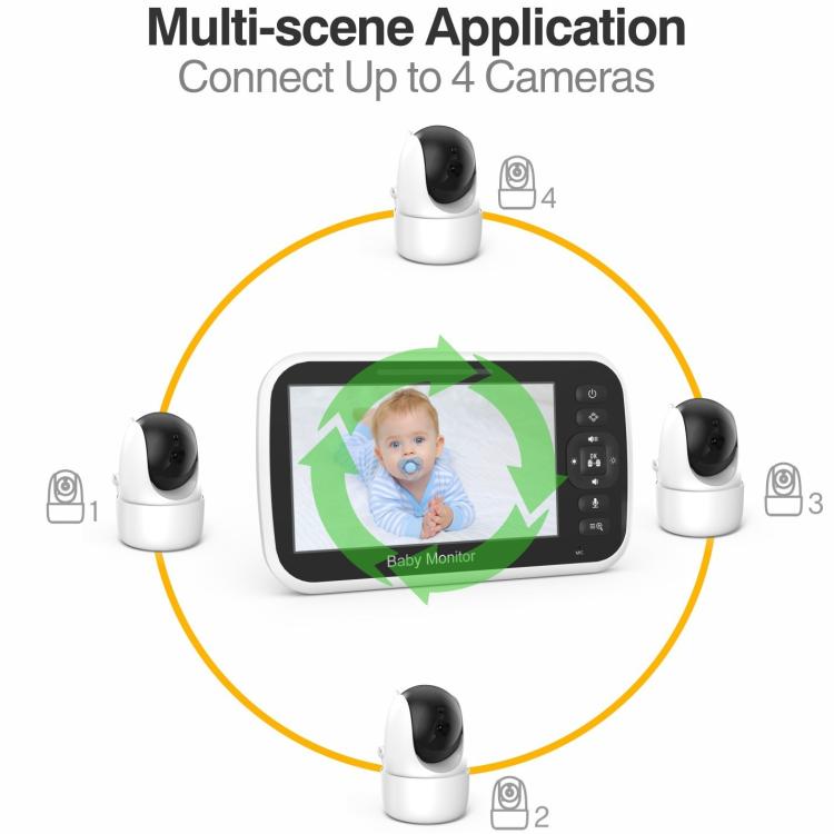 5 inch LCD Screen Auto Night Vision Baby Monitor - Trustpick