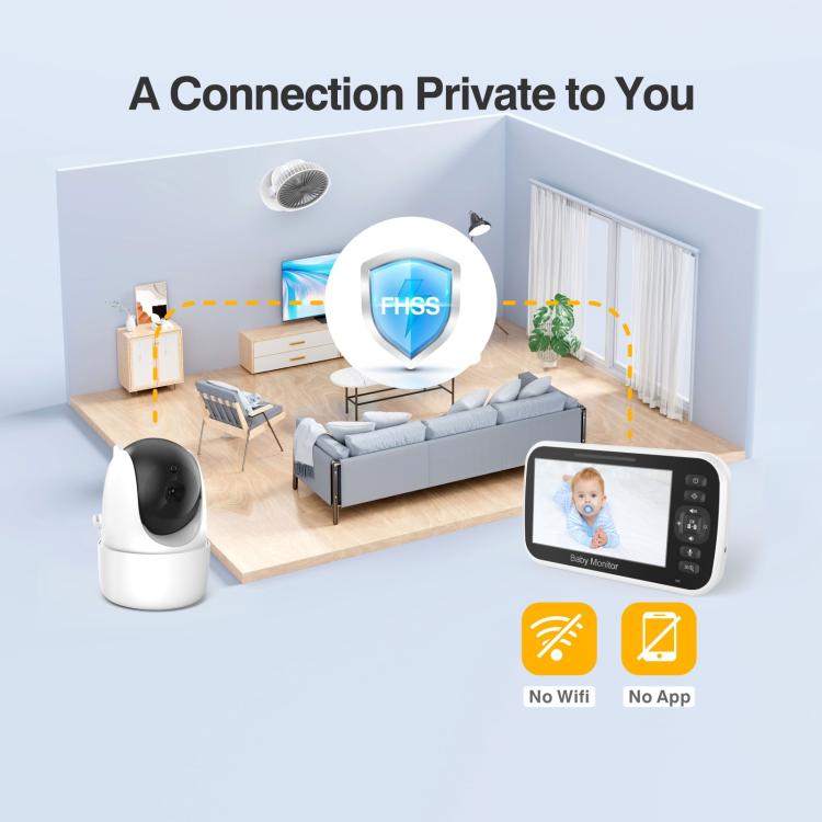 5 inch LCD Screen Auto Night Vision Baby Monitor - Trustpick