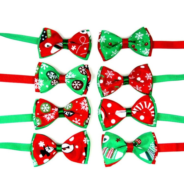 5 PCS Christmas Holiday Pet Cat Dog Collar Bow Tie Adjustable Neck Strap Cat Dog Grooming Accessories Pet Product - Trustpick